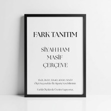 Fark Tanıtım Premium Masif Çam Çerçeve - 3mm Mdf Arkalık - 500 Mikron Kırılmaz Şeffaf Pvc �