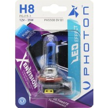 Photon Ampul H8 12V 35W Xen Vision (Tekli Blister) (Beyaz Işık) 6000K Pht PH5508 Dv B1