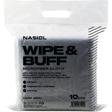 Nasiol Wipe&buff Mikrofiber Seramik Kaplama Uygulama Bezi 10'lu Paket, Tüy Bırakmaz Detailing Bezi