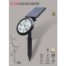 CT-7320 18W Solar Bahçe Armatürü Yeşil Cata