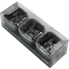 Mas Cubbie Premium 3'lü Kutu Ataş Raptiye Seti, Silver