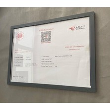 Mat Antrasit Kendinden Yapışkanlı Kurumsal A4 Çerçeve