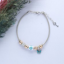 Kelebek (Butterfly) Figürlü 925 Ayar Gümüş Charm Bileklik