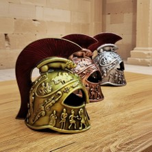 Popüler Sepet Metal Dekoratif Şövalye Miğferi - Tarihi Tasarım - 10X5 cm
