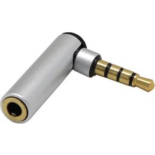 3.5 mm Trrs Stereo 90 Derece Çevirici Kaliteli - Gri
