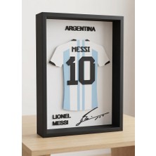 Riva Self Messi Arjantin Forma Tasarım 3D Çerçeve - Futbolseverlere Özel Koleksiyon Ürünü
