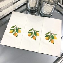 Limon Çiçekli Sunum Peçetesi 16'lı