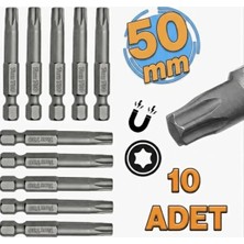 Zimak ZMK-1456 T30X50 mm Torx Vidalama Bits Ucu Matkap Ucu T30 (10 Adet)