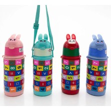 Marsilyan Eğitici Matematik Oyunlu Çocuk Termosu - Paslanmaz Çelik Pipetli ve Askılı Matara ALK4654