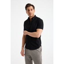 JACK CARISMA Kısa Kol Flam Keten %100 Pamuk Slim Fit Erkek Gömlek