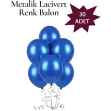 Lotus Party Metalik Lacivert Renk Balon - Lacivert Renk Balon  30 Adet