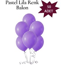 Lotus Party Pastel Lila Renk Balon - Lila Renk Balon 50 Adet