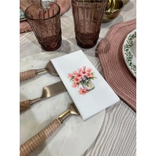 Pembe Lilyum Çiçeği Baskılı Sunum Peçetesi 16LI