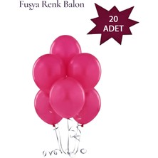 Lotus Party Pastel Fuşya Renk Balon - Fuşya Renk Balon 20 Adet