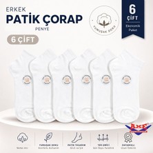 Axe Sportswear Erkek Siyah 6'lı Penye Patik Çorap