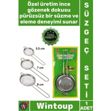 Wintoup #süzgeç Paslanmaz Çelik Mutfak Ekipmanı Dayanıklı Ince Gözenekli Profesyonel Metal 3 Boy Süzgeç Seti