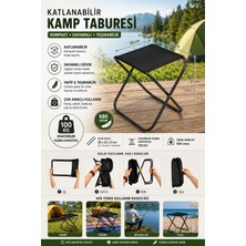 Deyhome Katlanır Kamp Taburesi Portatif Katlanabilir Tabure 100 kg Taşıma Kapasiteli Hafif Piknik Balıkçılık Metrobüs Otobüs Bekleme Taburesi