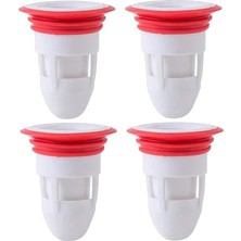 Aputue Yer Gideri Kapağı, 4'lü Paket Koku Önleyici Zemin Gideri, Lastik Yer Gideri Kapağı, Filtresiz Deodorantlı Geri Akış Önleyici, Banyo ve Mutfak Için Kanalizasyon Gideri (Beyaz)