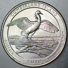 Banknoting Amerika Çeyrek Dolar 2018 P Ulusal Parklar-Georgıa - Cumberland Island.