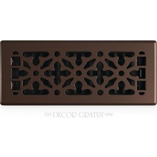 Decor Grates Dekorasyon Izgara Scroll-Register, Siyah, AGH412-RB