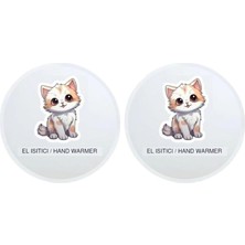 Sia Sevimli Kedi Cep Sobasi,el Isitici,2 Adet Sicak Su Torbasi Pvc 9cm