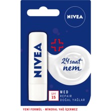 Nıvea Med Repair Dudak Bakım Kremi, Spf 15, 24 Saat Nem