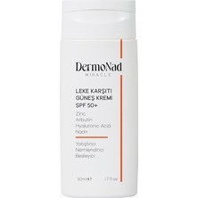Leke Karşıtı Güneş Kremi Spf 50+ 50 ml (Nad+Arbutin,zinc Hyalüronik Asit)