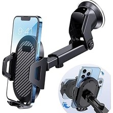 Araç Telefon Tutucu – Infomax® 360° Dönebilir Vantuzlu, Şok Emici, Tek Tuşla Sabitleme, Ultra Güçlü Vakum, 4.7”–7” Telefonlar Için Uyumlu