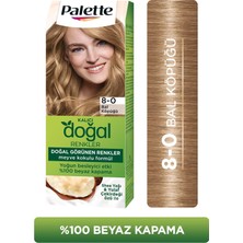 Palette Kalıcı Doğal Renkler 8-0 Bal Köpüğü Shea Yağı Saç Boyası x 2 Adet