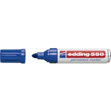 Edding 550 Permanent Markör - Mavi - 1 Kalem - 3-4 mm Yuvarlak Uçlu