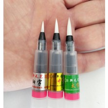 Sanathobi Brush pen, hazneli fırça uçlu kalem, çini, seramik, tahrir fırçası, tahrir kalemi, 3 Adet-S-M-L