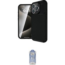 Marsilyan™- iPhone 16 Pro Kılıf Eksen Form Prime - Siyah Joko Magic 5d Cam