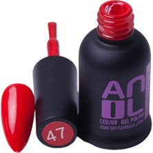 Anil Professional Cosmetics Kalıcı Oje Kırmızı Renk 10ML | Dayanıklı Kolay Uygulanan Trend Renkler | Hızlı Kuruma ve Parlaklık (Kırmızı - 47)
