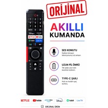 Tekzy Vestel Tv Ses Komutlu Sarj Edilebilir Orijinal Kumanda