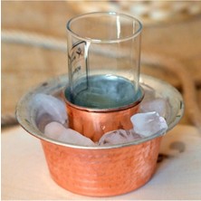 2'li Bakır Ehlikeyf - El Yapımı 2 Ehli Keyf Rakı Bardaklık Ehl-I Keyif Meşrubat Bardağı