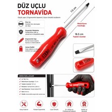 Edoni ETT375 Düz Tornavida Tekli 3X75 mm Düz Tornavida