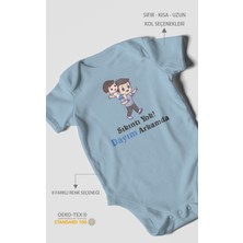 Morivo Kids Dayıya Özel Kısa Kollu Bebek Body %100 Pamuk