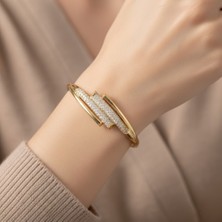 Xuping Jewelry Stilincisi/xupıng Jewelry Dört Şerit Kelepçe