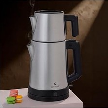Aryıldız Tea Luxe Çay Makinesi Inox Otomatik Kapanma ve 100 W Güçle Şık Tasarım