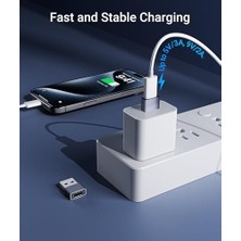 USB C Kadın - USB Erkek Adaptör 3'lü Paket [seyahat Olması Gerekenler, Alüminyum] USB C - USB Adaptörü, Tip C Şarj Kablosu Güç Dönüştürücü iPhone 17 16 15 Apple Watch Airpods Carplay ile