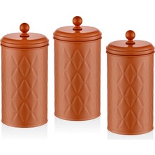 The Mia Prizma Çay Şeker Kahve Kavanozu Terracota 1,20 Lt