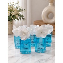 Grand Concept Store 10 Adet Kişiye Özel Etiketli Ortancalı Incili Hediyelik Kolonya Şişesi – Söz, Nişan, Nikah, Düğün, Mevlit Hediyeliği