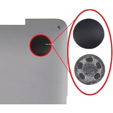 MacBook Alt Kapak Ayak Lastiği (Rubber Feet) Seti | MacBook Air 13 Inç & MacBook Pro 13 Inç Uyumlu, Kaymaz Plastik Pabuç Yedek Ayaklar Siyah