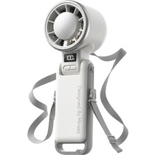 Airflow Pro Taşınabilir Mini Vantilatör - Buz Etkisi - Katlanabilir Tasarım ve Boyun Askılı - En Düşük Hızda 9 Saat 30 Dakikaya Varan Kullanım Süresi
