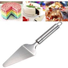 Profesyonel Paslanmaz Çelik Pasta Spatulası, Gümüş Renk, Pizza ve Tatlı Servis Aparatı, Ergonomik Saplı, Çok Amaçlı Mutfak Aracı Spatula