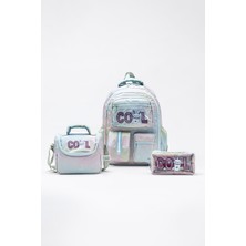 Wander Bag Cool Desenli 3'lü Ilkokul Okul Çantası Seti – Sırt Çantası + Beslenme Çantası + Kalemlik