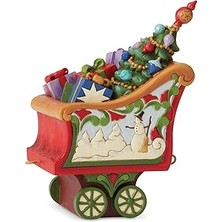 Enesco Jim Shore Heartwood Creek Noel Tren Kömür Araba Figürü, 13,7 cm Yükseklik, Çok Renkli