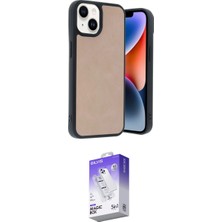 Marsilyan™- iPhone 14 Kılıf Kıvılcım Işık Serisi - Siyah Bilvis 5in1 3D Magic Cam Ekran Koruyucu