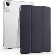 Constraın - Xiaomi Redmi Pad Se 11 Inç ile Uyumlu Kılıf Smart Standlı Arkası Şeffaf 360 Tam Koruma Kapak - Siyah