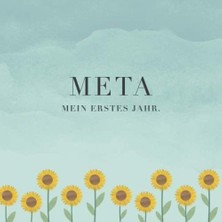 Meta Mein Erstes Jahr: Baby Tagebuch I Babyalbum I Erinnerungsalbum I Eintragealbum I Kinderbuch I Babybuch I Perfektes Babyshower Oder Babyparty Geschenk Für Die Geburt Von Meta